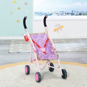 Wózek dla lalki spacerówka Baby Born 43 cm parasolka składany świecące koła