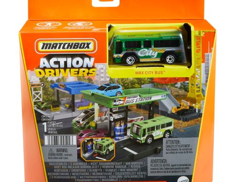 Autobus Dworzec Autobusowy Matchbox Mały Zestaw HJT89