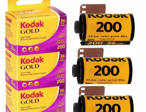 Film małoobrazkowy Kodak Gold 200/36 kolorowy negatyw klisza 3 sztuki