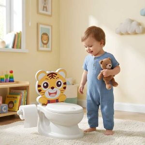 Nocnik toaleta interaktywny biały Dolu dźwięk nocniczek tygrysek