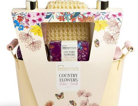 IDC DUŻY ZESTAW PREZENTOWY KOSZ DO KĄPIELI CIAŁA KOSMETYKI