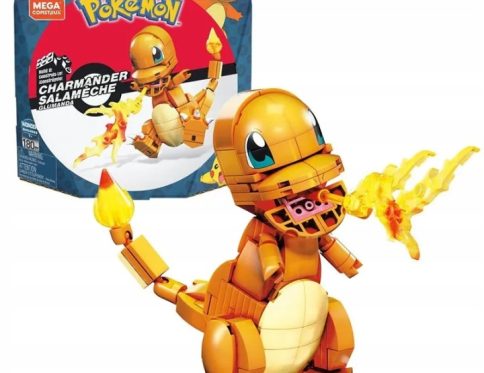 KLOCKI MEGA construx Mega Pokemon Zbuduj wyeksponuj Pokémona Charmander GKY95