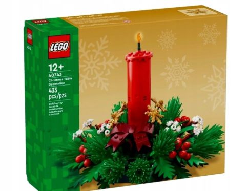 LEGO 40743 Klocki Świąteczna dekoracja stołu stroik