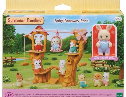 Sylvanian Families kolejka linowa zestaw z figurką biszkoptowy królik