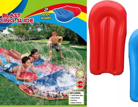 Ślizg Podwójny Ślizgawka Wodna Z Fontanną +2 DESKI