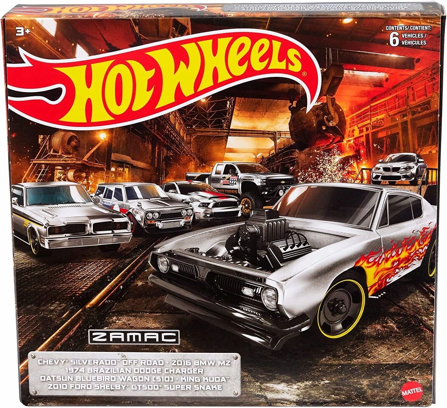 Hot-Wheels-ZAMAC-6-aut-zestaw-kolekcjonerski-HDH53-Marka-Mattel
