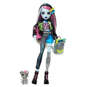 Monster High Lalka podstawowa Frankie Stein + zwierzątko Piesek Watzie