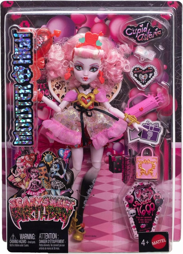 Lalka-modowa-Monster-High-STRASZYSLODKIE-URODZINY-Cupid-ASTERIA-JBG77-Stan-opakowania-oryginalne