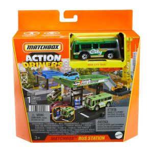 Autobus Dworzec Autobusowy Matchbox Mały Zestaw HJT89