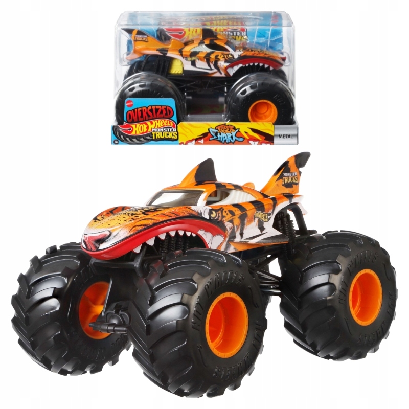 Hot-Wheels-Monster-Truck-Oversized-1-24-Tiger-Shark-JDR02