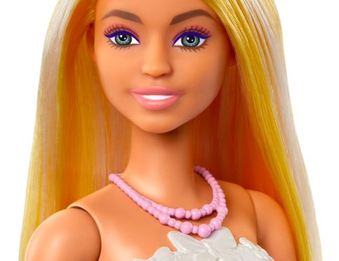 LALKA BARBIE KSIĘŻNICZKA z długimi włosami o żółtych pasemkach HRR09