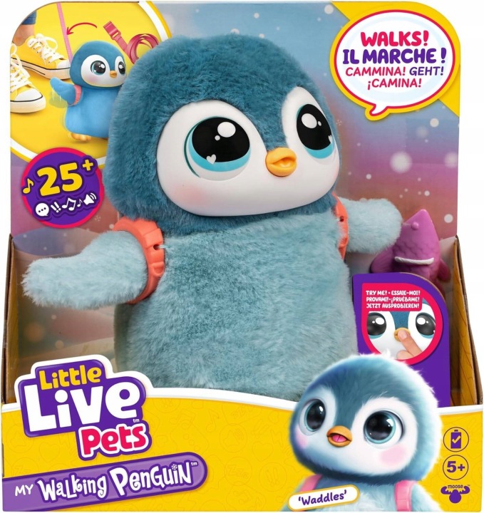 LITTLE-LIVE-PETS-INTERAKTYWNY-PINGWIN-PINGWINEK-WADDLES-SMYCZ