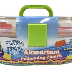 Ultra piasek akwarium Podwodny Zamek Piasek kinetyczny 1 kg 8 foremek