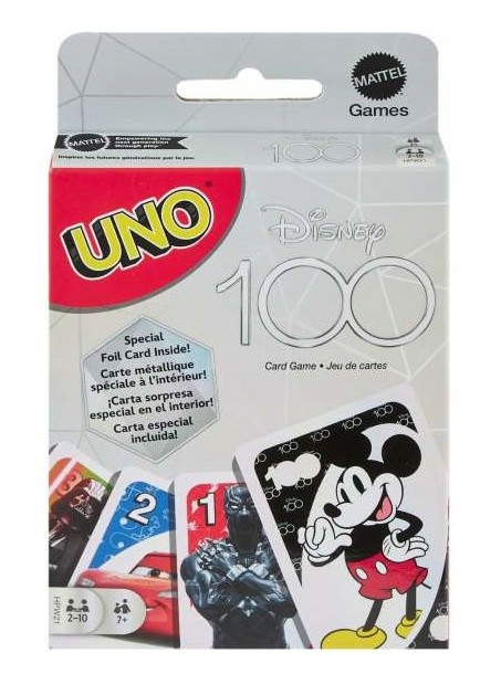 DISNEY-100-LAT-GRA-karciana-KARTY-UNO-Mattel-bohaterowie-bajek-EAN-GTIN-194735168774