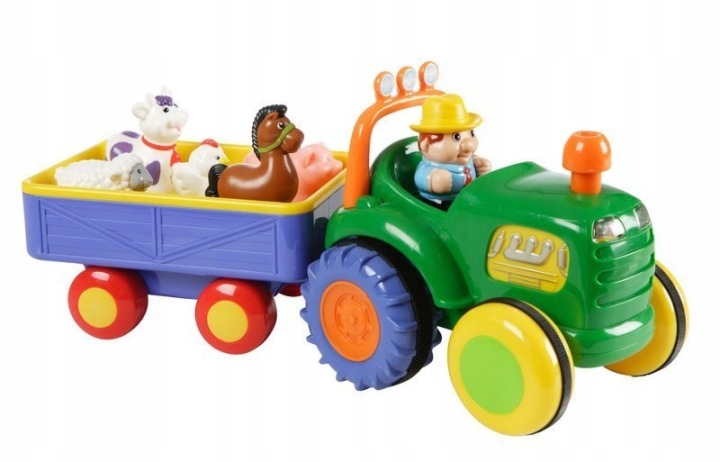 Dumel-Traktor-Farmer-z-przyczepa-i-zwierzatkami-Model-Farmer