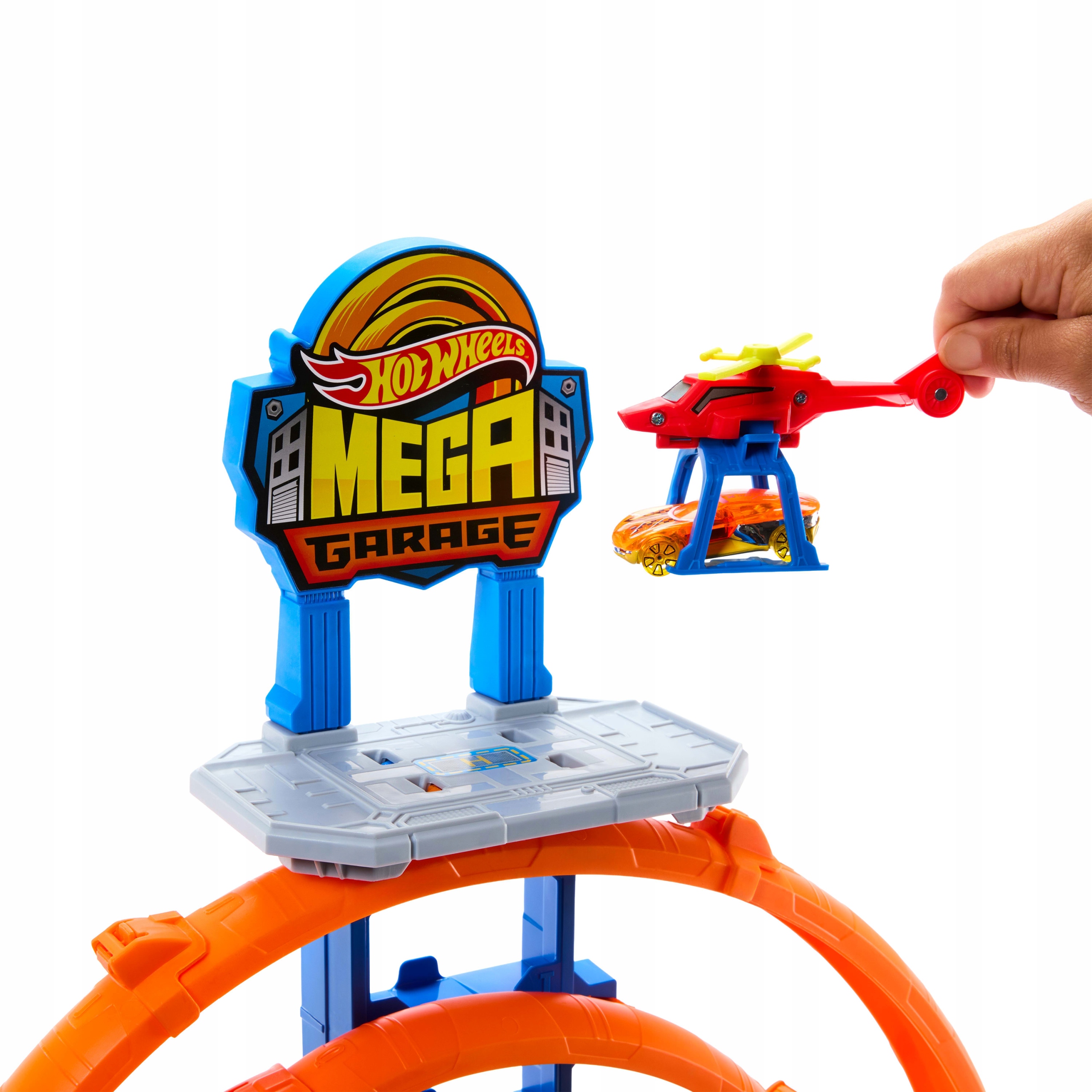 Hot-Wheels-Mega-Garaz-GIGAPETLA-Tor-wyscigowy-auto-JBM74-Kod-producenta-JBM74