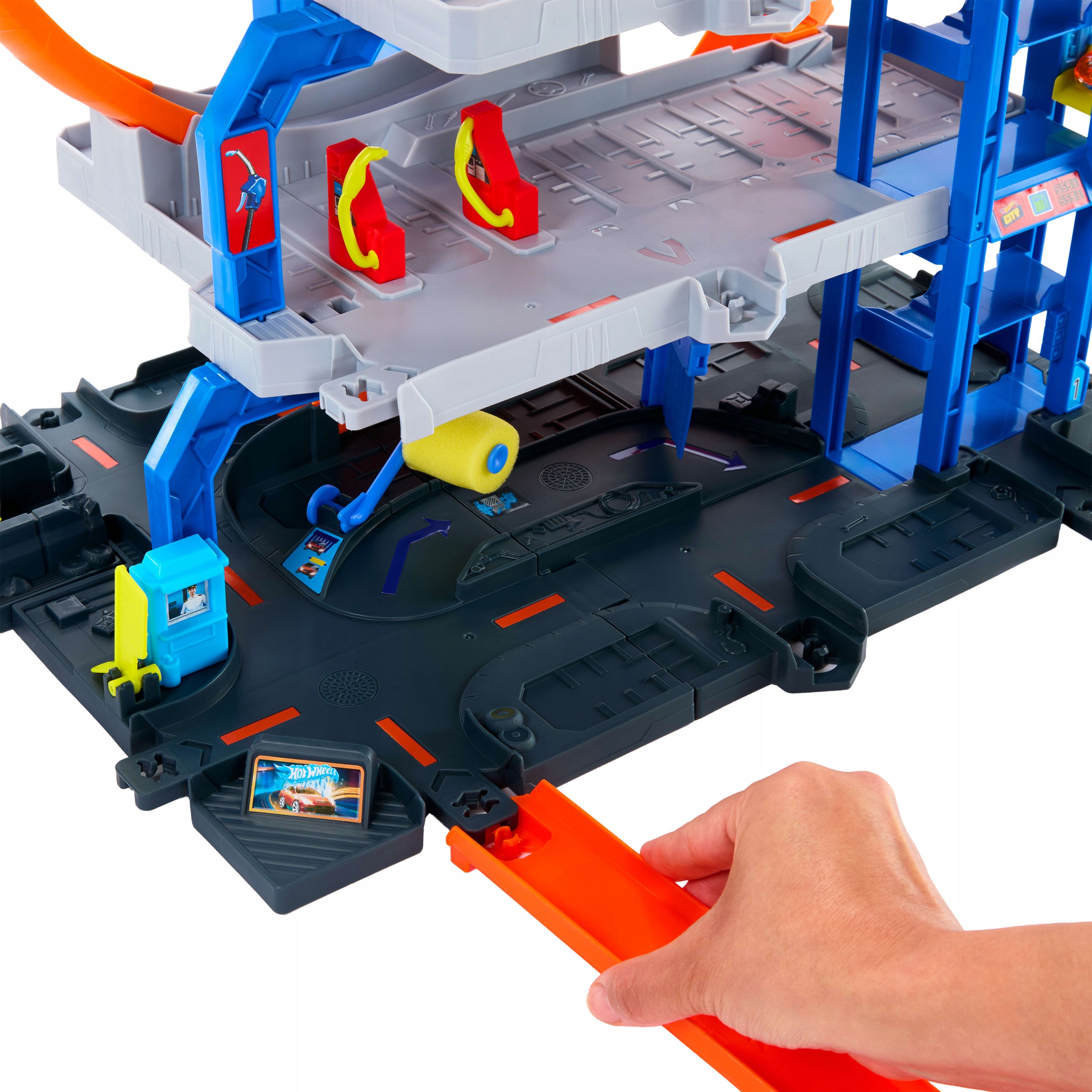 Hot-Wheels-Mega-Garaz-GIGAPETLA-Tor-wyscigowy-auto-JBM74-Model-JBM74