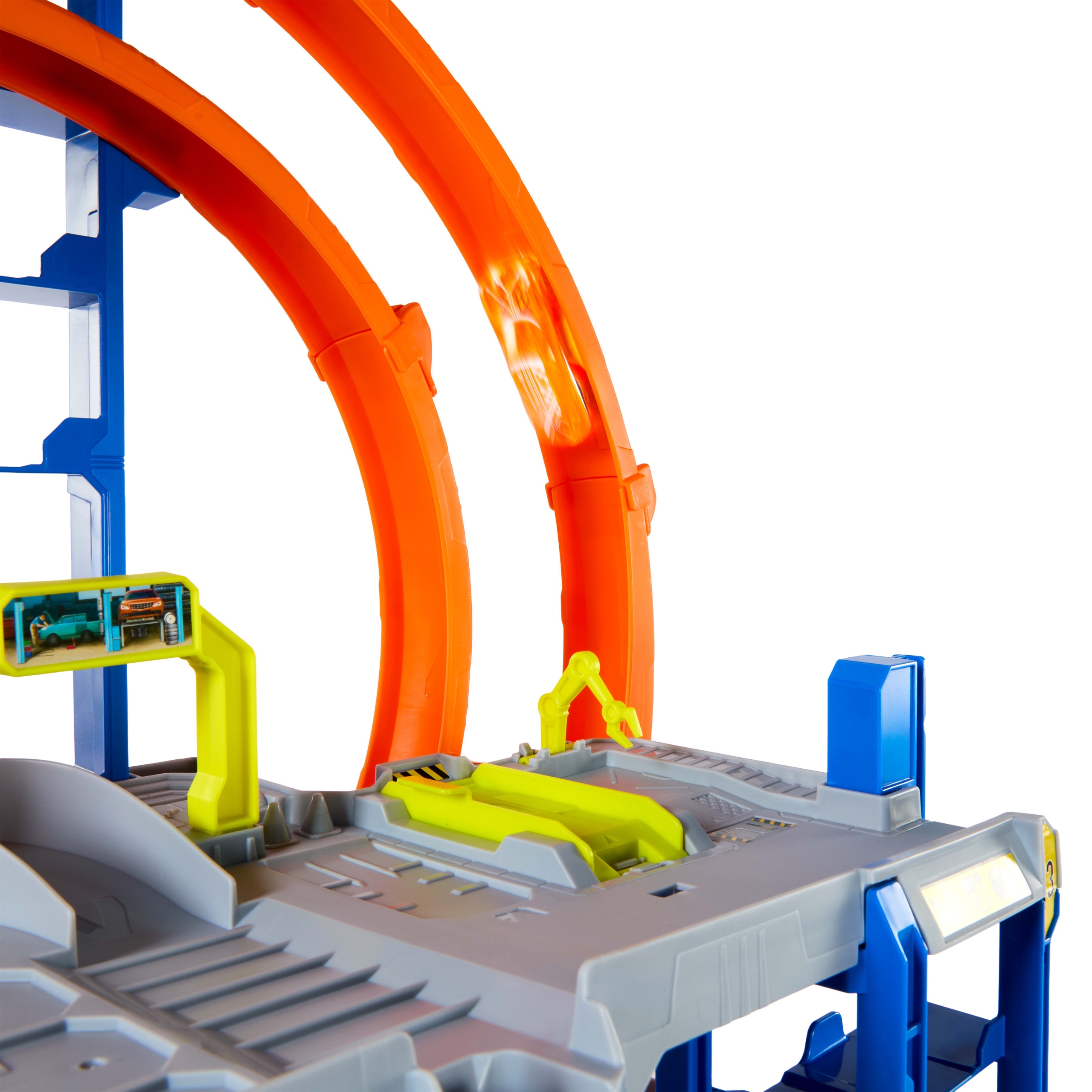 Hot-Wheels-Mega-Garaz-GIGAPETLA-Tor-wyscigowy-auto-JBM74-Seria-Hot-Wheels-City
