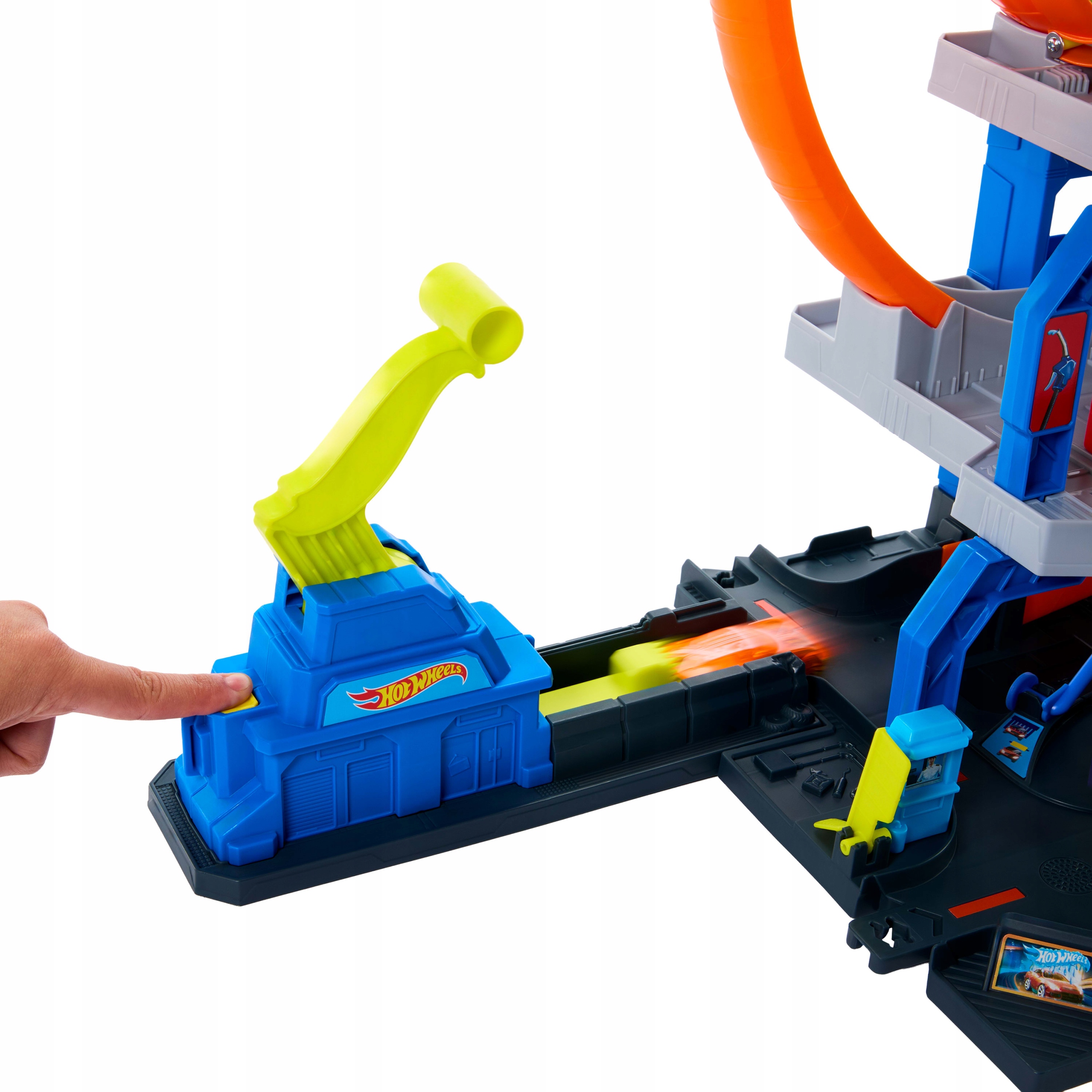 Hot-Wheels-Mega-Garaz-GIGAPETLA-Tor-wyscigowy-auto-JBM74-Stan-opakowania-oryginalne