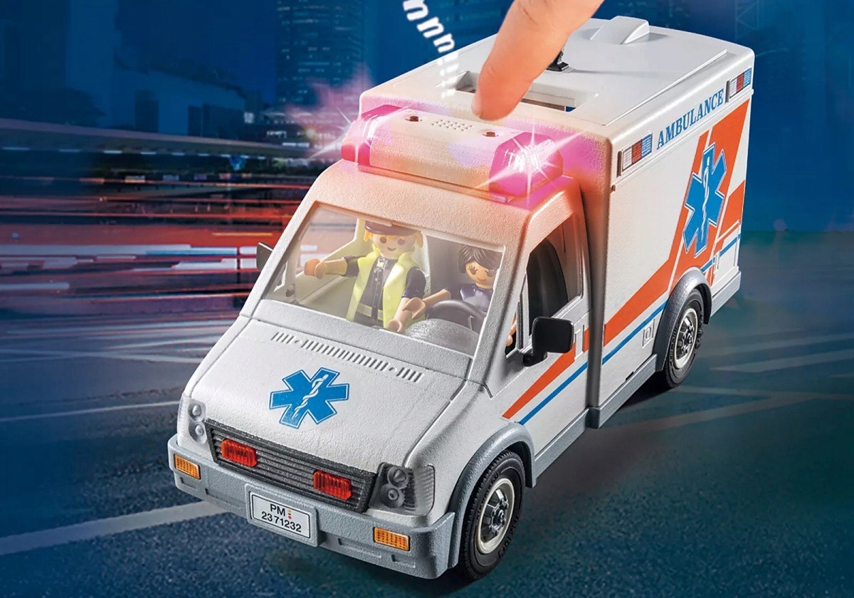 KLOCKI-PLAYMOBIL-KARETKA-AMBULANS-SWIATLO-DZWIEK-71232-Kod-producenta-71232