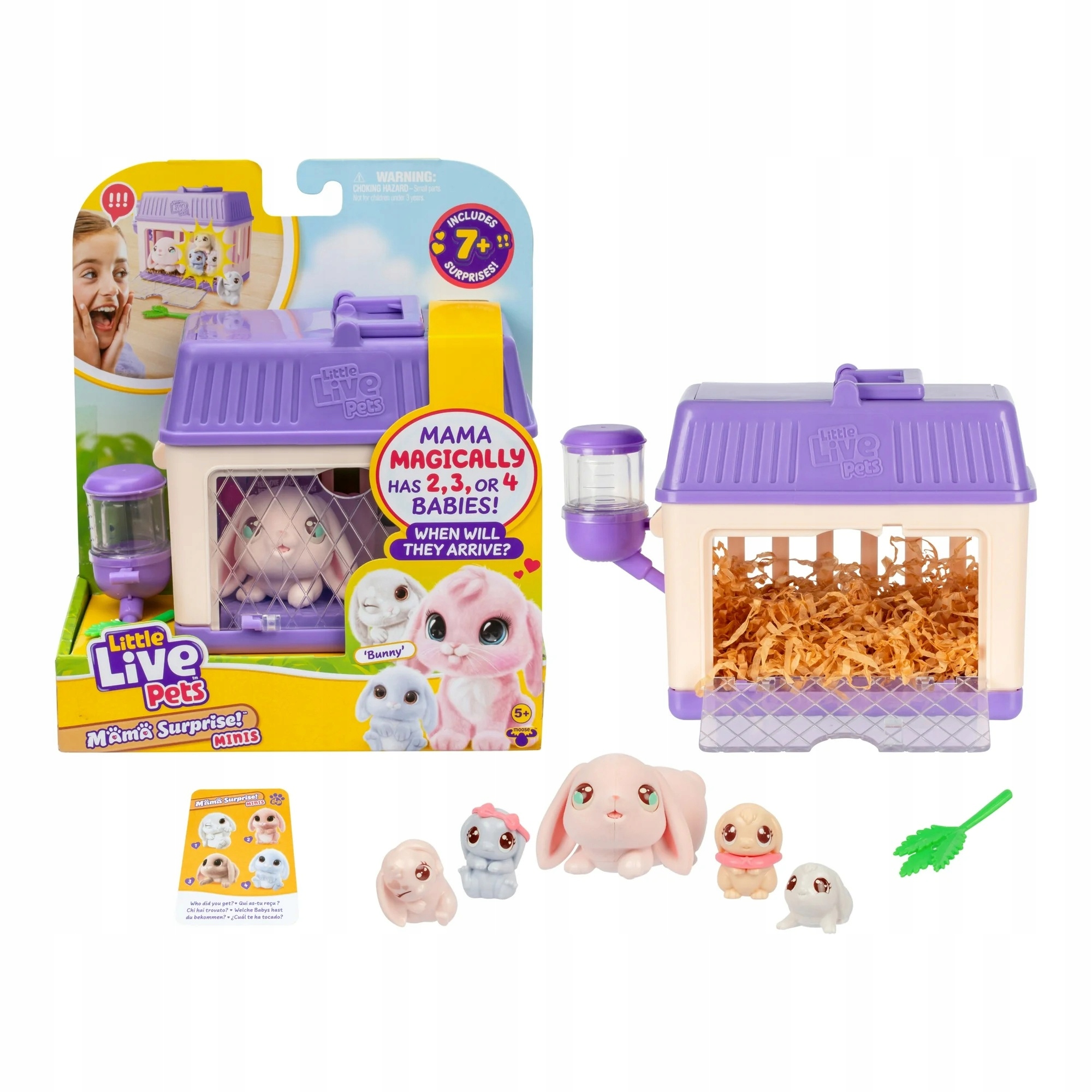 Little-Live-Pets-Mama-Surprise-Minis-Bunny-kroliczek-fioletowy-Stan-opakowania-oryginalne