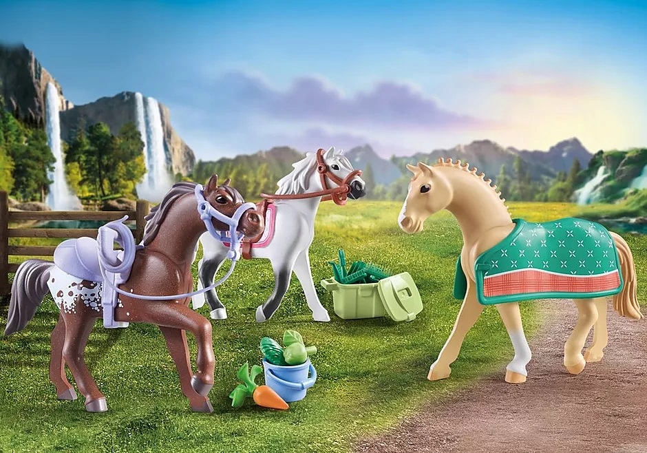 PLAYMOBIL-3-KONIE-MORGAN-QUARTER-SHAGYA-71356-Kod-producenta-71356
