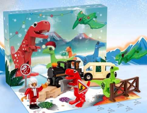Kalendarz adwentowy DINO z dinozaurami Kolejka Brio
