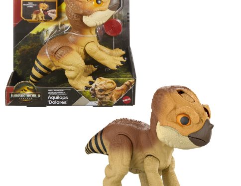 FIGURKA DINOZAUR JURASSIC WORLD REBIRTH AQUILOPS DOLORES Z DŹWIĘKIEM 19 CM