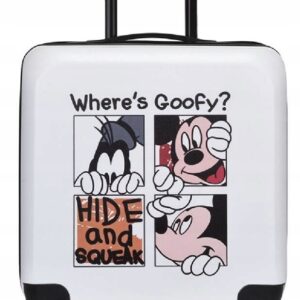 GOOFY MYSZKA MIKI WALIZKA DLA DZIECI PODRÓŻNA SZYFR 4 KÓŁKA