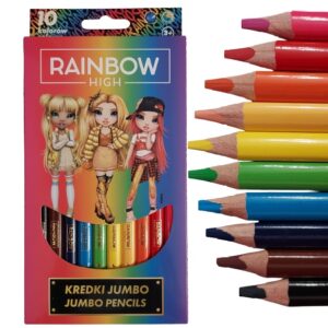 Kredki ołówkowe trójkątne Rainbow High Astra 10szt