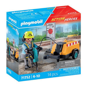 Playmobil Pracownik budowlany z młotem pneumatycznym 71752