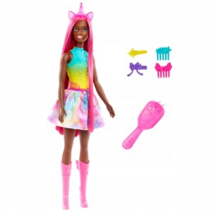 Barbie Jednorożec Lalka Długie włosy HRR01