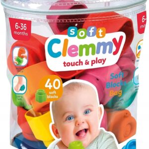 Klocki miękkie Clementoni Soft Clemmy gumowe 40 szt worek gumowy