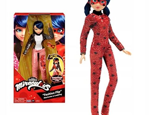 Lalka Miraculous Marinette to Ladybug Cat fashion flip