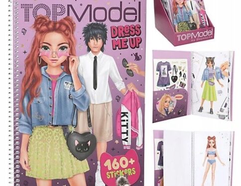 Depesche TOP Model zeszyt projektantki mody naklejki Dress Me Up REBEL