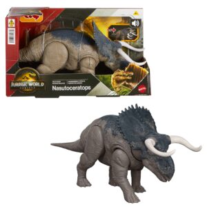 Figurka z dźwiękiem Mattel Jurassic World Wild Roar Nasutoceratops