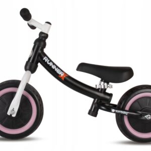Rower biegowy Sun Baby RUNNER X 10" Różowy czarny rowerek biegówka