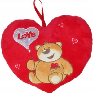 Poduszka Miś Love Serce 37cm WALENTYNKI MASKOTKA WALENTYNKOWA