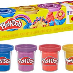 Play-Doh ciastolina tuby Metaliczne 4-pack błyszczące kolory Hasbro G1737
