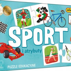 ADAMIGO Puzzle Edukacyjne Sport i Atrybuty 24 el skojarzenia pary