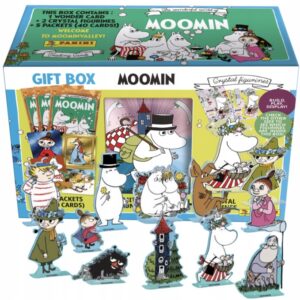 Karty kolekcjonerskie Muminki oryginalny Box +2 figurki crystal