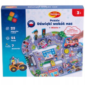 DŹWIĘKOWE PUZZLE DZWIĘKI WOKÓŁ NAS MIASTO DUMEL
