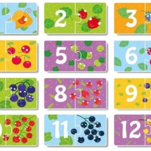 Puzzle Dodo Toys Dodo 24 el Puzzle 12x2 Cyferki jagódki