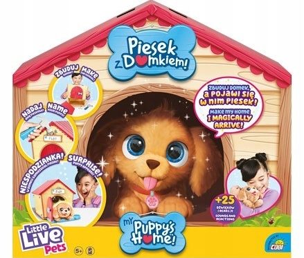 Little Live Pets Piesek z domkiem szczeniaczek pies interaktywny szczeniak