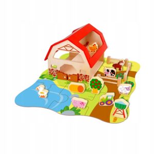 Farma do poznawania zwierząt Tooky Toy UKŁADANKA ROLNICZA PUZZLE DZIECI