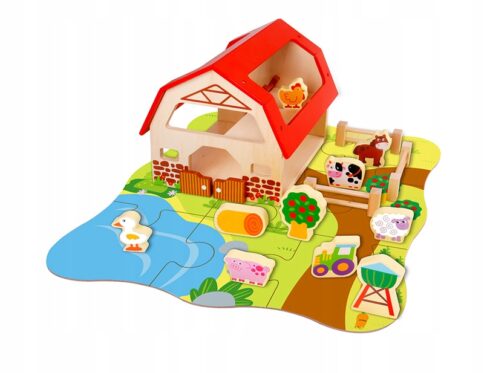 Farma do poznawania zwierząt Tooky Toy UKŁADANKA ROLNICZA PUZZLE DZIECI