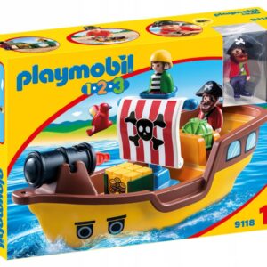 Klocki Playmobil 1.2.3. 9118 STATEK PIRACKI