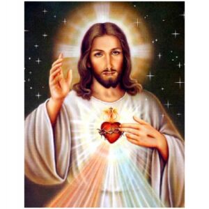 Diamentowa mozaika JEZUS CHRYSTUS SERCE 40x30