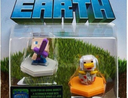Minecraft Atakujący Steve i kurczak GKT42