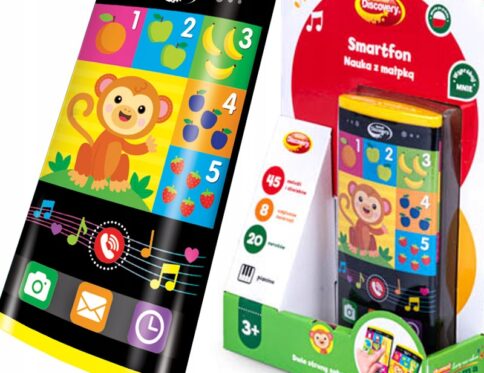 Smartfon nauka z małpkąTelefon dla dzieci Dumel